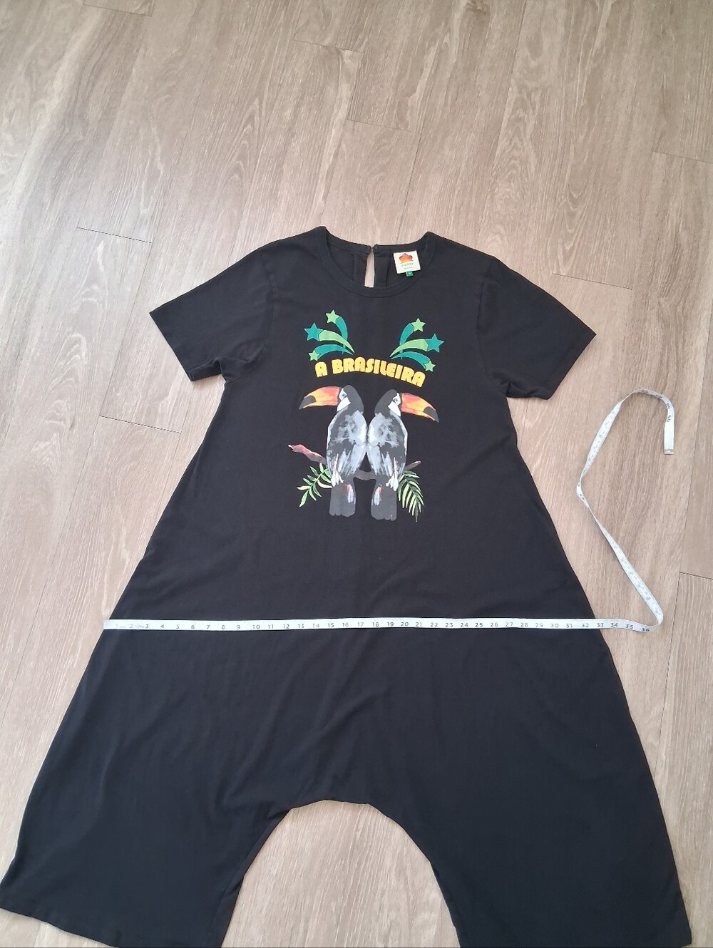 FARM Rio Black Graphic Jumpsuit with Green & Yellow Accents - Picture 12 of 16
